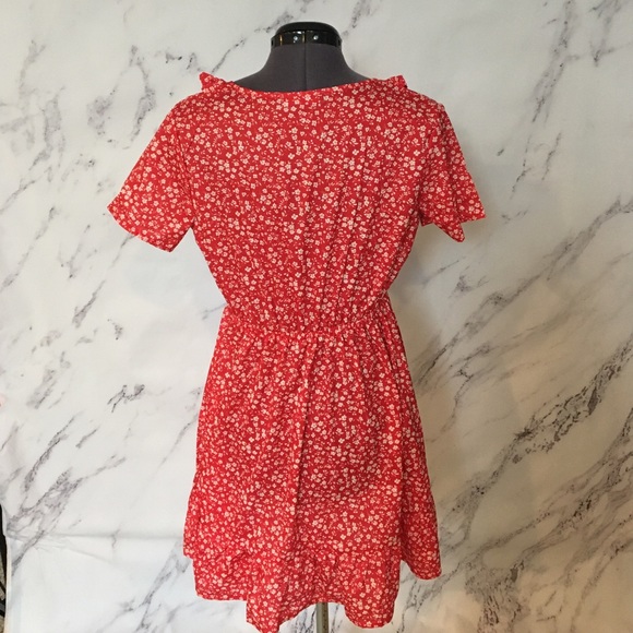 Zaful Red Skater Dress Sz M - Picture 3 of 3